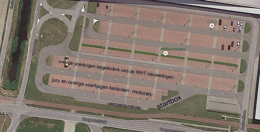 -10-7. PLATTEGROND START TERNEUZEN: Vriendelijk, doch dringend verzoek aan alle bestuurders van voertuigen om uitsluitend gebruik te maken van het aangegeven gedeelte van de parkeerplaats.