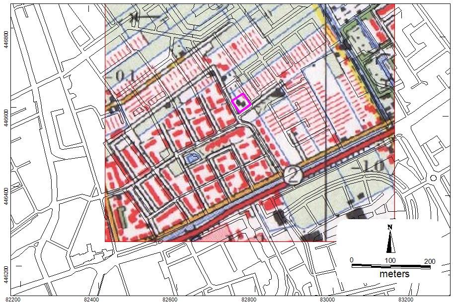 Afbeelding 8. Plangebied op een kaart uit 1974. 14 3.3 Archeologische gegevens In de Voordijkshoornsepolder heeft in 2006 op 1,1 kilometer ten noorden van het plangebied een opgraving plaatsgevonden.