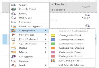 aparte folder terecht komen door ze anders te