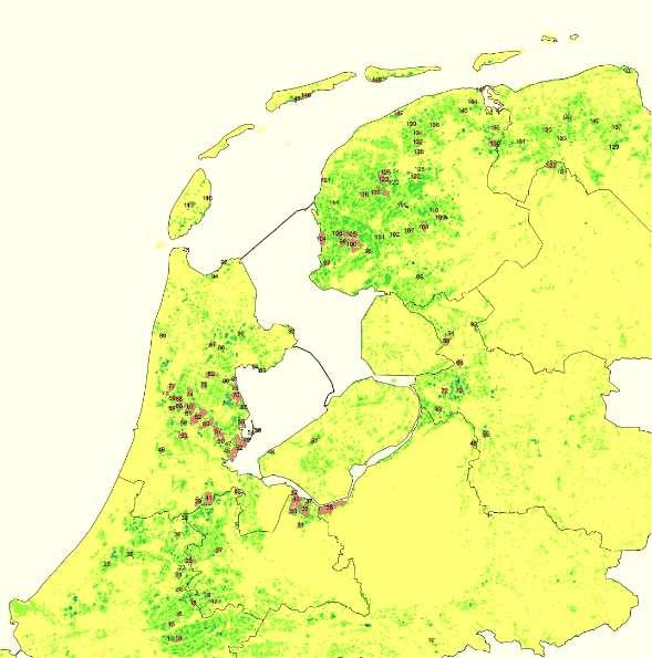 Verbeteropgaven scenario 2 -- fase 1, de betere gebieden -- 100% Verbeteropgaven 90% 80% 70% 60%