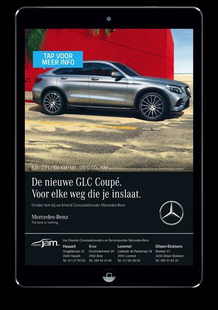 FULL SCREEN ADVERTENTIE De advertentie zo groot als de ipad met 1 actieknop naar jouw website.