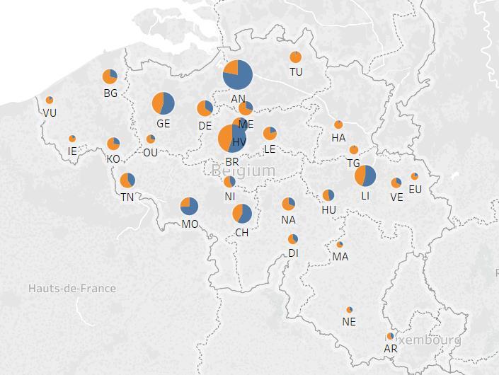 Per arrondissement: