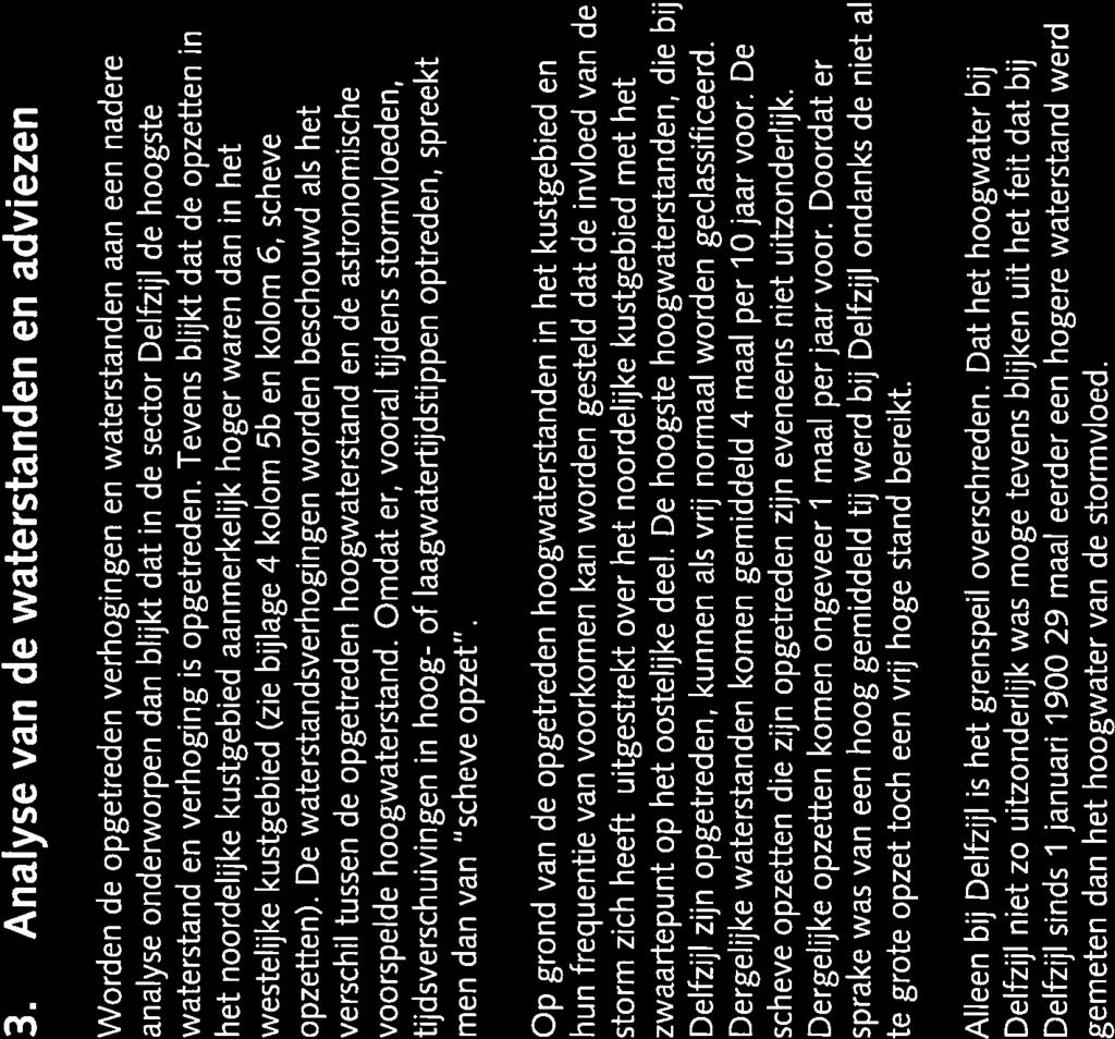 3. Analyse van de waterstanden en adviezen Worden de opgetreden verhogingen en waterstanden aan een nadere analyse onderworpen dan blijkt dat in de sector Delfzijl de hoogste waterstand en verhoging
