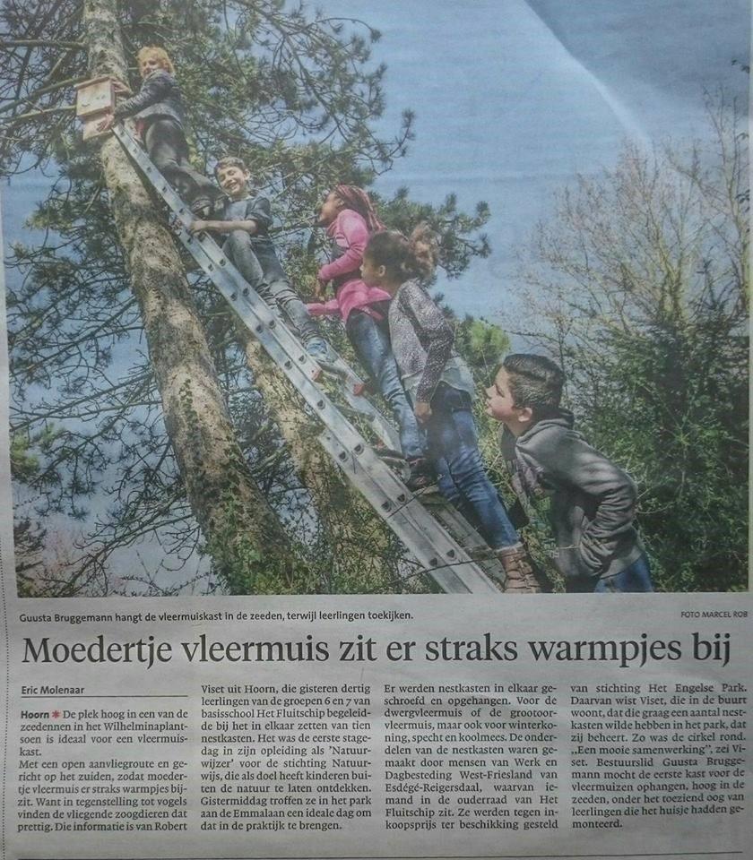 Leerlingen van Het Fluitschip uit Hoorn haalden zelfs de krant.