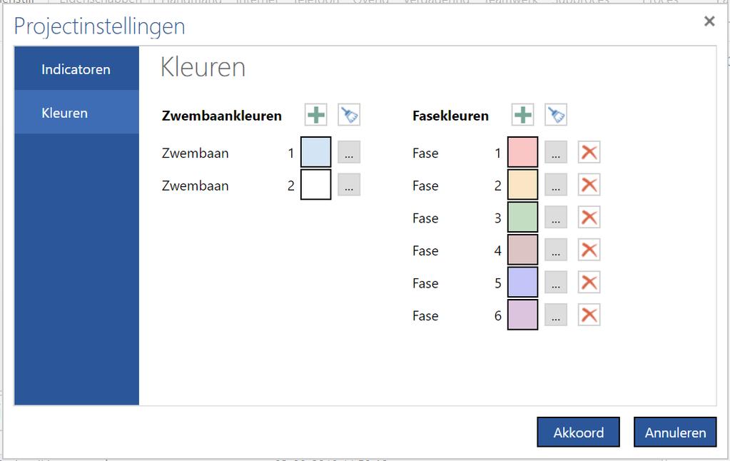 34 Engage Process Modeler Handleiding De kleuren worden afwisselend gebruikt om zwembanen of fases te markeren in waardestroom weergave.