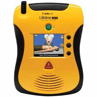 Zoll AED Plus semi De Zoll AED Plus halfautomaat begeleidt de hulpverlener met de reanimatie door de pictogrammen en het scherm van de AED.