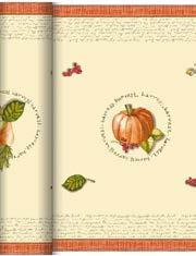 Het dessin zorgt voor de juiste herfstfeer en uitstraling op uw tafels.