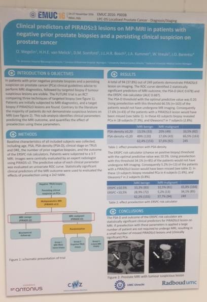 Wetenschap EMUC 2016 Olivier Wegelin was in Milaan de winnaar van het beste abstract.