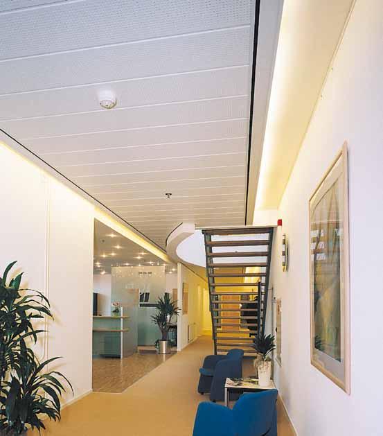 GypTone panelen zijn dan ook ideaal voor toepassing in gangen en gaanderijen.
