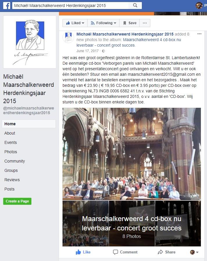 JAARVERSLAG 2017 - Stichting Michaël Maarschalkerweerd Herdenkingsjaar 2015 Pag.