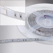 Uitermate flexibele afgeschermde LED strip Rol van 5 m/36w Roll of 5 m/36w Leverbaar in verschillende lichtkleuren Verkrijgbaar in 12Vdc en Vdc uitvoering Extremely flexible shielded LED strip