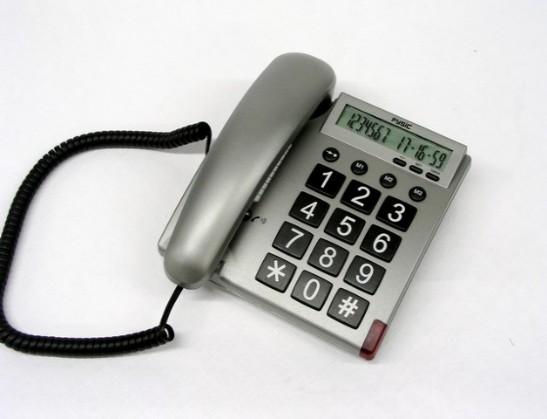 020001429 Fysic FX-3300 Big Button, telefoon met grote zwarte toetsen en witte