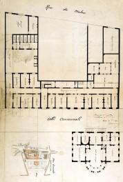 Gemeentehuis van Elsene, grondplan van het gemeentehuis en haar