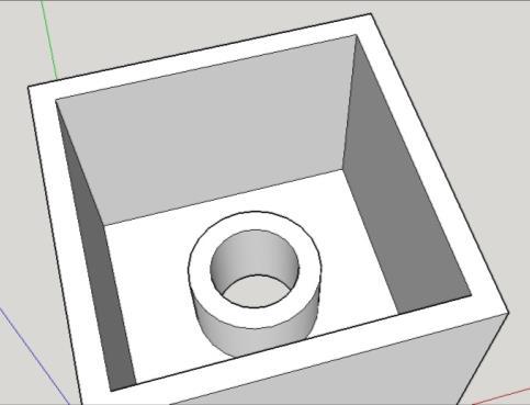 Nu kunnen we eenvoudig gebruik maken van de offset tool. We maken met deze tool een cirkel die 4mm groter is dan de eerst getekende cirkel.