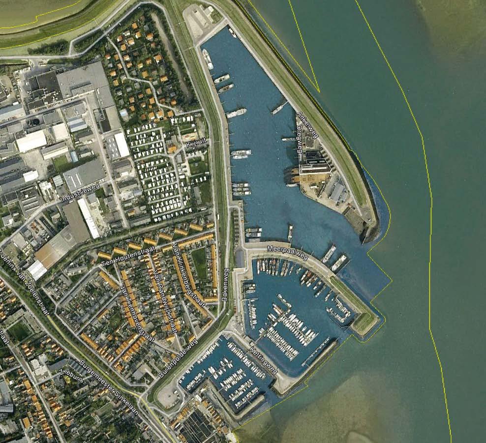 4 Inleiding 1.2. Projectbeschrijving In de bestaande jachthaven van Yerseke komt in de toekomst mogelijk ruimte vrij voor extra ligplaatsen voor de recreatievaart.