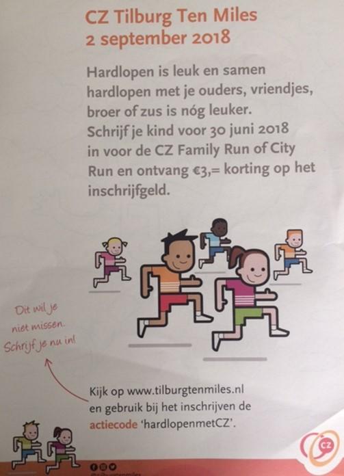 Ik wil jullie bedanken voor jullie geweldige inzet tijdens de sponsorloop!