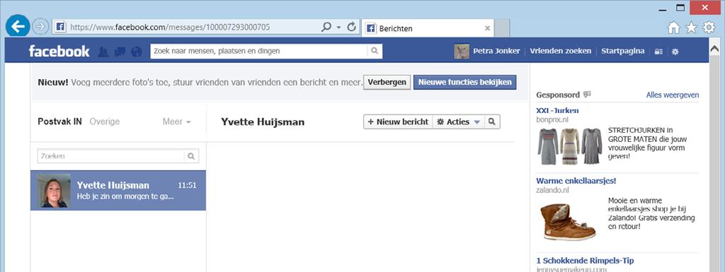 48 Alles over Facebook Het bericht wordt geopend.