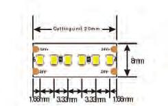 149,00 PRE2403033 led-strip 24VDC 3000K 19,2W 240 led's/m IP33 CRI90 1300 5000x8x2mm 149,00 PRE2404033