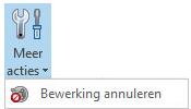 Opties en mailboxpictogrammen in Enterprise Vault Opties van Enterprise Vault op het lint in Outlook 21 als knoppen op het Enterprise Vault-tabblad.