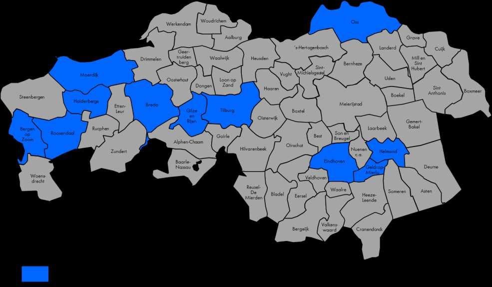 In Brabant zijn er in totaal 29 gemeenten waar een spoorweg aanwezig is. Bij dit project zijn elf Brabantse gemeenten betrokken waar sprake is van een hoger groepsrisico.