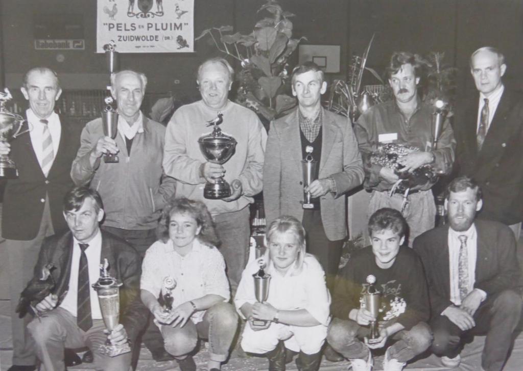 De kampioenen van 1989; v.l.n.r. Hendrikus Dekker, Henk Ketelaar, Frits Slagter, M.