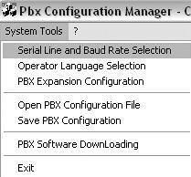 Maak via een externe buitenlijn verbinding met de te configureren centrale, zie onderstaande figuur: Scheda RS-232 da inserire nel centralino PC PBX