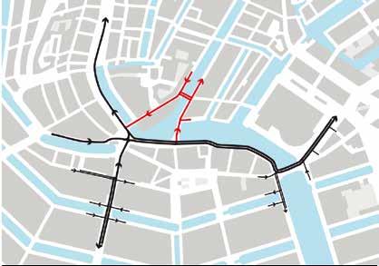 Variant A Variant B A met huidige rijrichting Nw. Doelenstraat en Halvemaansbrug B met huidige rijrichting Nw. Doelenstraat en Halvemaansbrug Afbeelding 13.