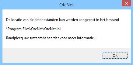 Het programma OtcNet zal altijd op elke werkplek afzonderlijk moeten worden geïnstaleerd en geregistreerd.