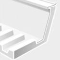 Aluminium trapeziumplaat sandwichopstand, hoogte 30 cm geïsoleerde opstand (U c -waarde 0,9 / U up waarde 3,4 W/m²K)