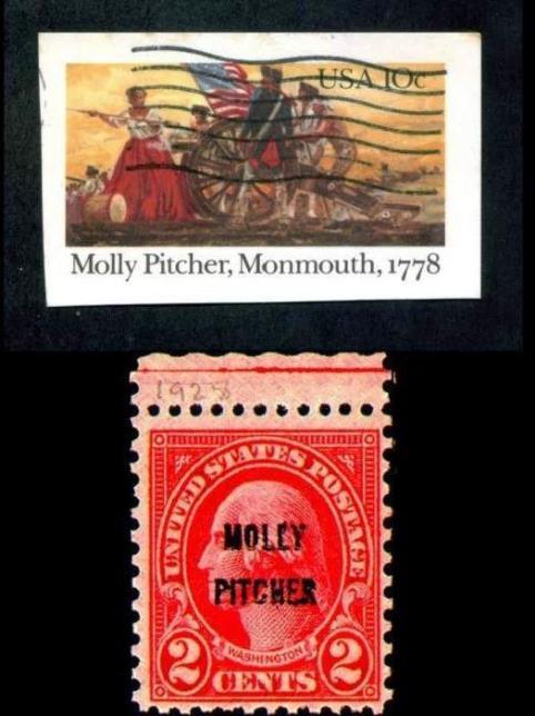 Fila februari 2018 10 (plaatje 2) Molly Pitcher speelde een heldenrol tijdens de slag van Monmouth in juni 1778.