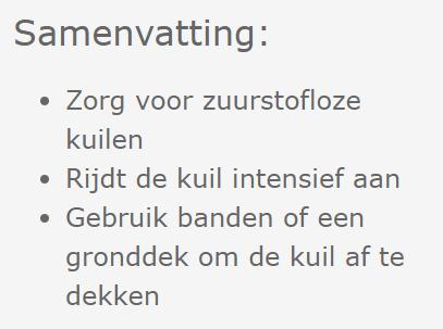 Het inkuilproces ph moet snel omlaag in graskuil Een snelle conservering in de graskuil zorgt behoud van voer en van voederwaarde. Wat kan de veehouder doen om het conserveringsproces te stimuleren?