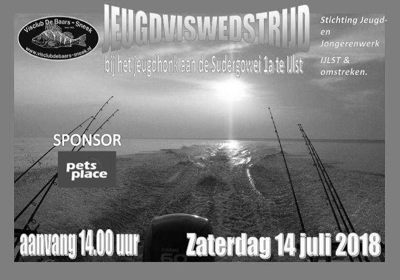 Jeugdviswedstrijd zaterdag 14 juli in IJlst. Zaterdag 14 juli is er een viswedstrijd voor de jeugd van de lagere scholen van IJlst en omstreken.