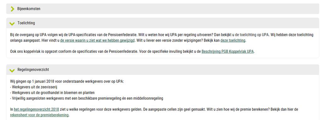 Regelingenoverzicht, toelichting en