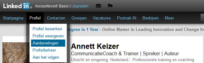 Tip 3: Gebruik een foto waarop mensen je herkennen LinkedIn is een zakelijk netwerk. Houd het daarom ook zakelijk.