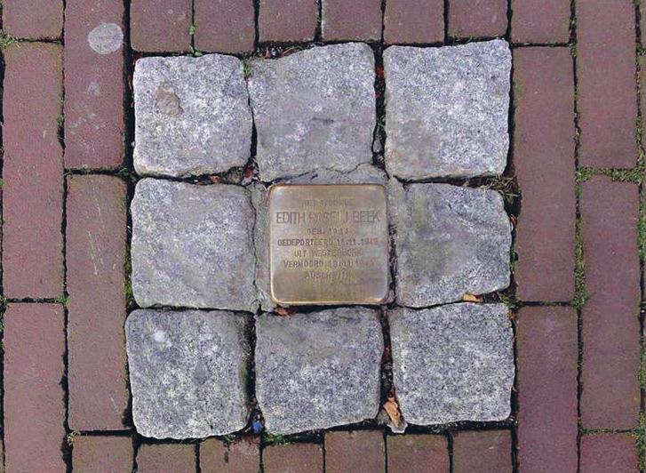 In Gouda is aan de Lange Tiendeweg een Stolperstein gelegd om Edith te herdenken. Dit was het adres van de huisartsenpraktijk van haar vader.