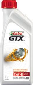 HET CASTROL GTX GAMMA CASTROL GTX ULTRACLEAN 10W-40 A3/B4 Castrol GTX 10W-40 A3/B4 is één van de meest betrouwbare motoroliën.