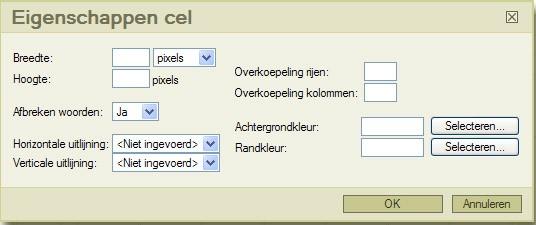 Rij / kolom toevoegen / verwijderen: Indien u de tabel wilt verwijderen, dan kunt u dit doen door in de tabel te gaan staan met uw cursor waar u een rij / kolom wilt toevoegen.