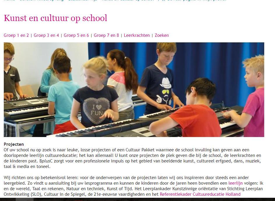 nl/primaironderwijs/kunstklikprogramma-1 Leiden: diverse lessen van