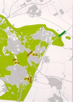 structuur van kern- en natuurontwikkelingsgebieden en verbindingszones.