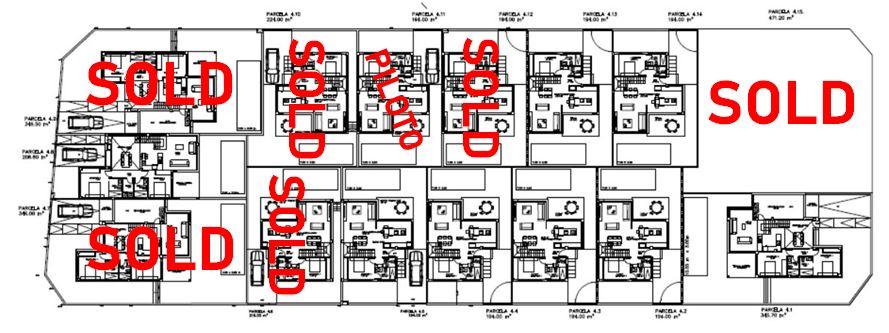 Nº Perceel Perceel Bebouwd Oppervlak begane grond FASE 1 (Oplevering December 2018) Bebouwd Oppervlak eerste verdieping Overdekte Terrassen 50% Totaal Bebouwde opp. Slaapkamer Bathroom Pool Prijs * 4.