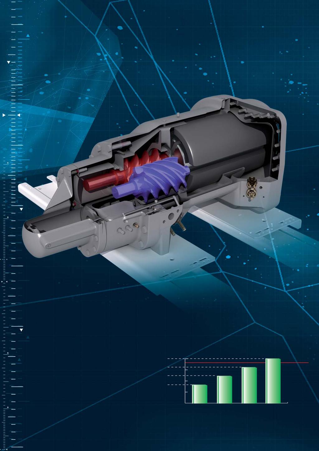 EEN INTERESSANT ASPECT: EEN EER VAN 3,15 * * gemiddelde waarde voor hoge-efficiency versie EFFICIËNT ENERGIE- VERBRUIK Met een gemiddelde EER van 3,15 bereikt de Aquaforce nieuwe hoogten in energie