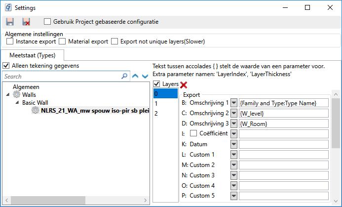 Revit parameters <=> Excel kolommen