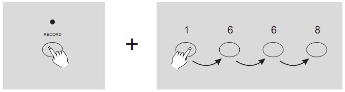 4. Laat beide toetsen los; alle LEDs knipperen ter indicatie dat het programma is gewist. 2.2.3 Wis alle programma's 1. Houd de Record toets ingedrukt. 2. Druk, terwijl de Record toets gedrukt blijft, de Flash toetsen 1, 4, 2 en 3 in deze volgorde.