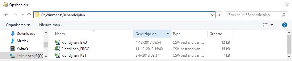 Anders kunt u het document niet meer inlezen in het programma. Bij de standaard export, wordt het bestand automatisch opgeslagen als *.csv bestand. Wanneer u het bestand als een *.