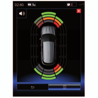 Parkeerhulp (3/4) A Rondom zoeken 5 A 5 Rondom zoeken Parkeerhulp De parkeerhulp detecteert obstakels voor, achter en naast de auto.