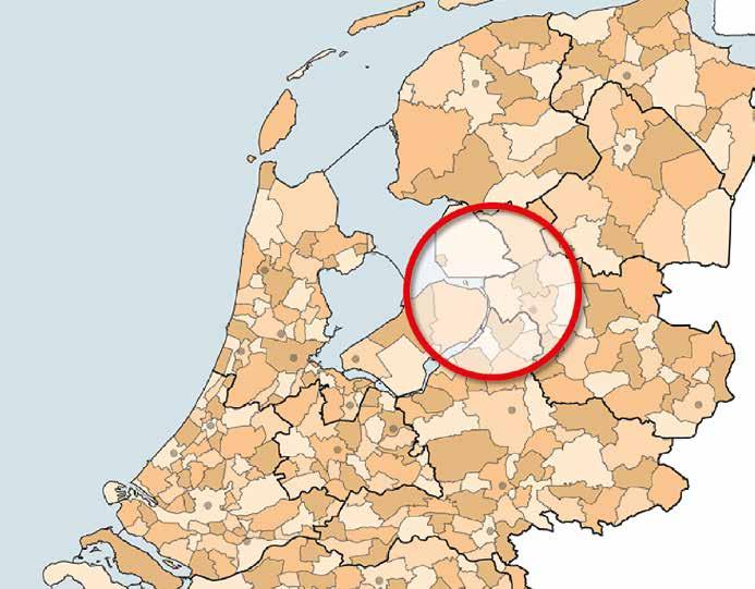 Verspreidingsgebied Groeiregio Zwolle is het informele samenwerkingsverband van 16 gemeenten, de provincies Flevoland, Overijssel en Gelderland.