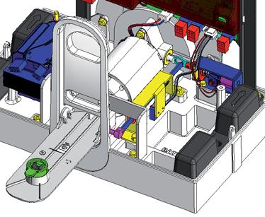 . Om de aandrijving niet te beschadigen, mag er geen impuls worden gegeven om de poort te activeren, voordat het ontgrendelingsmechanisme is opgeheven.