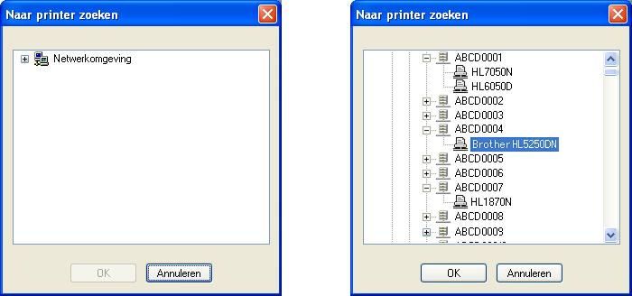 De driver installeren en de juiste printerwachtrij of Share name selecteren 1 Klik in het scherm met het menu op De printerdriver installeren.