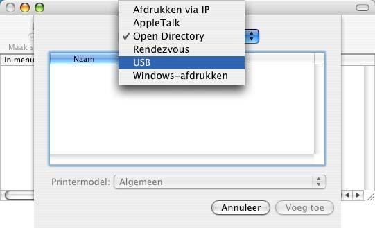 De printerdriver installeren Macintosh 9 Selecteer