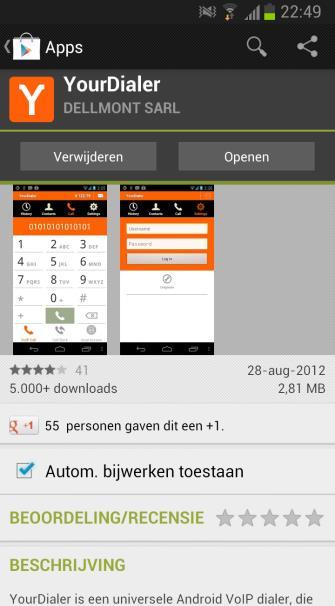 2.2 MVoice Android app De Android app die we voor onze MVoice dienst gebruiken kan gevonden worden